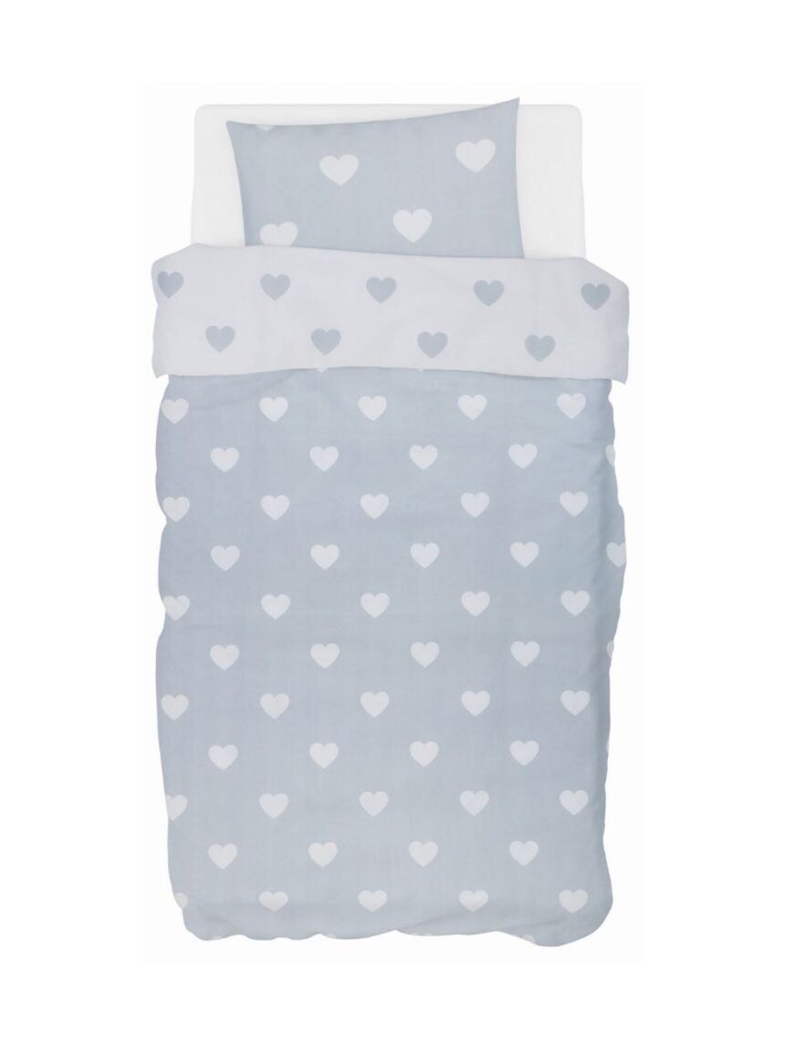 Bubaba σετ για κρεβάτι 6 τμχ gray hearts 83723 - BUBABA