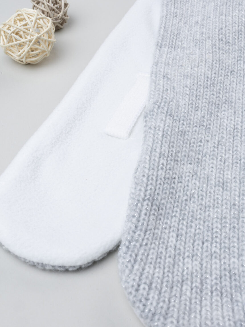 βρεφικό κασκόλ γκρι με lurex για κορίτσι - Prénatal