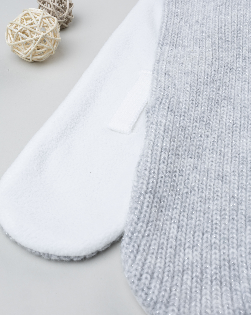 βρεφικό κασκόλ γκρι με lurex για κορίτσι - Prénatal