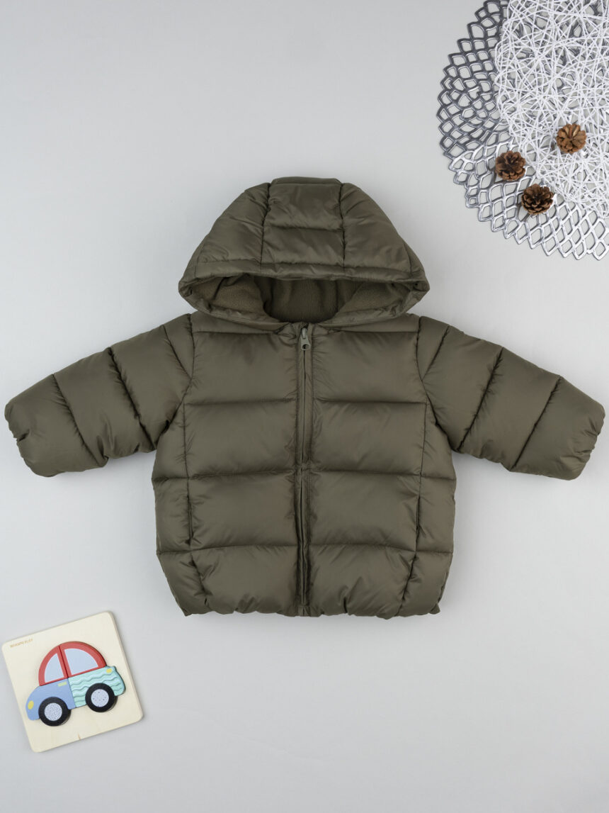 βρεφικό μπουφάν puffer χακί για αγόρι - Prénatal