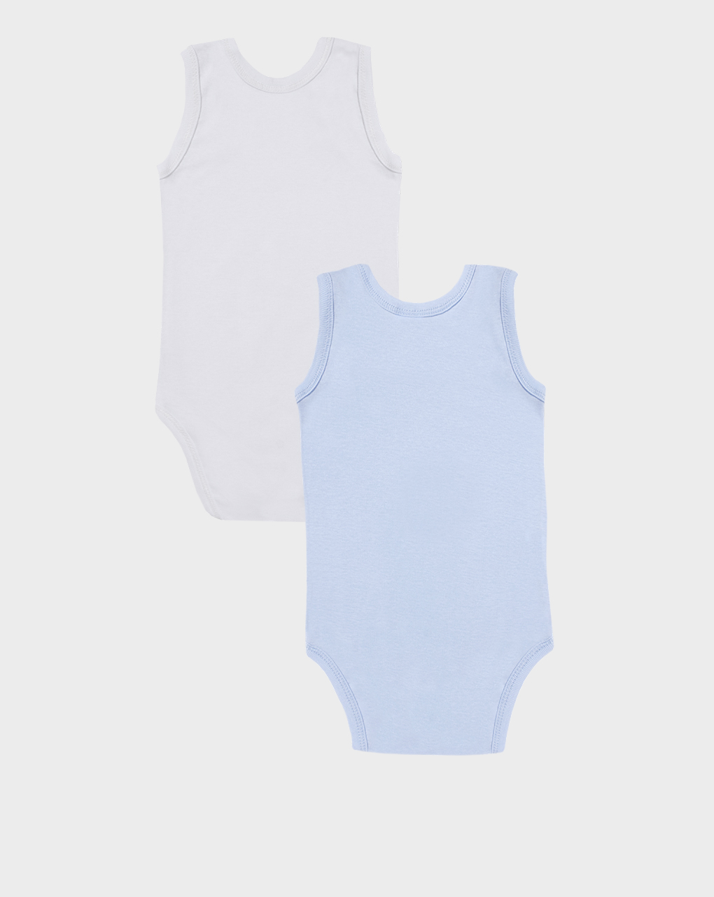 βρεφικά κορμάκια πακέτο x2 λευκό/γαλάζιο για αγόρι - Prénatal