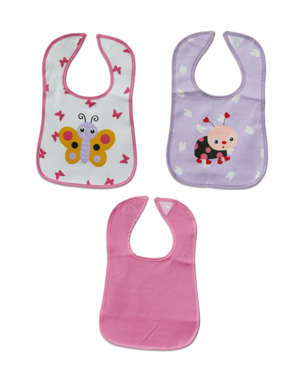 βρεφικές σαλιάες πλαστικοποιημένες πακέτο x3 για κορίτσι