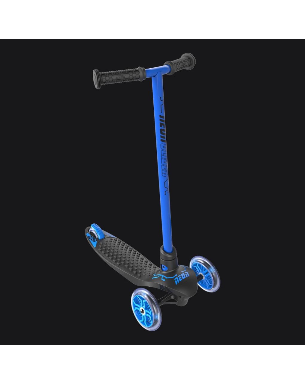 Yvolution πατίνι με 3 τροχούς neon glider led μπλε 53.100964 - Yvolution