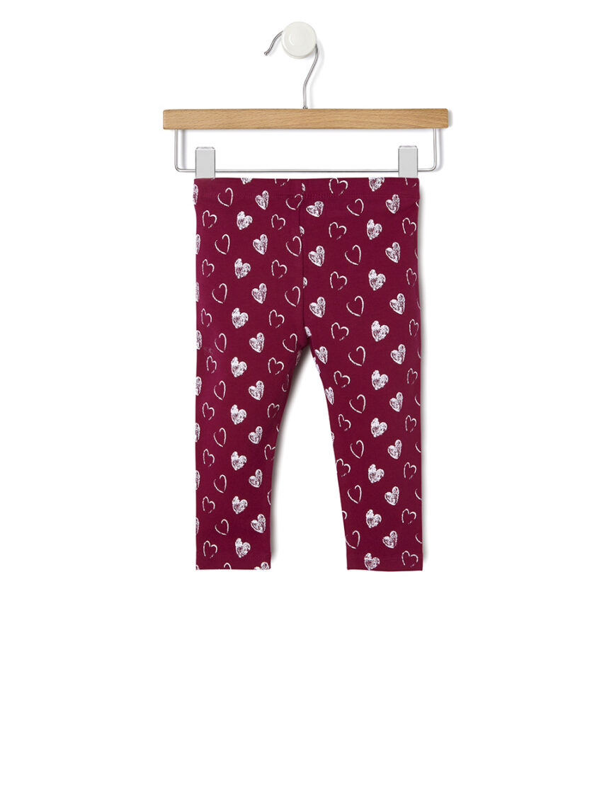 βρεφικό κολάν μπορντώ με καρδούλες για κορίτσι - Prénatal