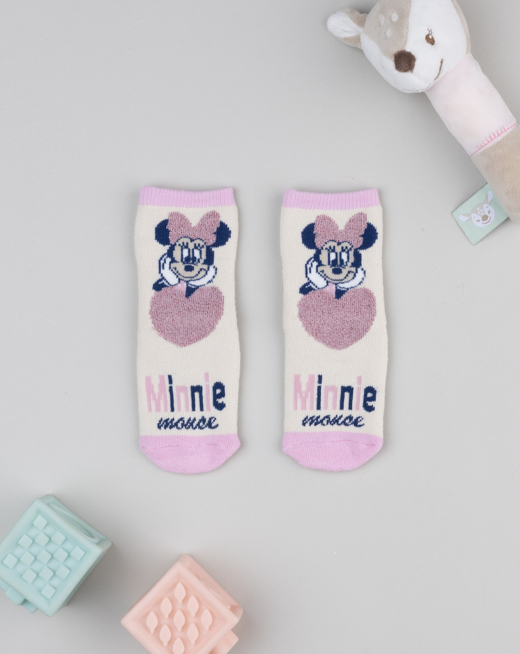 βρεφικές αντιολισθητικές κάλτσες minnie για κορίτσι