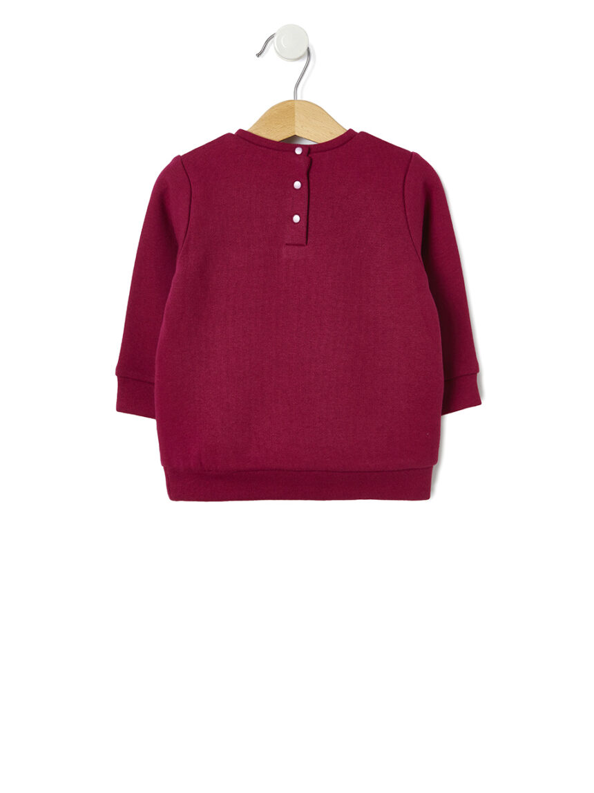 βρεφική μπλούζα φούτερ μπορντώ minnie για κορίτσι - Prénatal