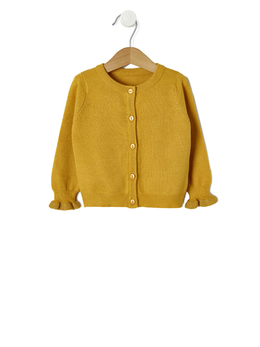 βρεφική πλεκτή ζακέτα κίτρινη για κορίτσι - Prénatal