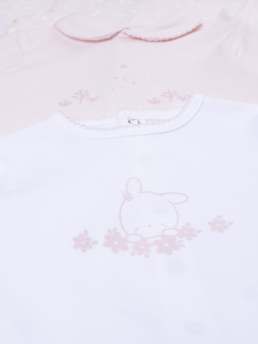 βρεφικό σετ φορμάκια με λαγουδάκια πακέτο x3 για κορίτσι - Prénatal