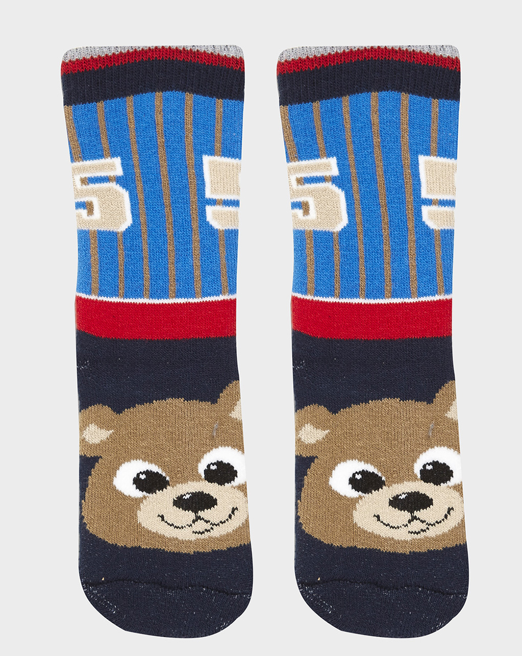 βρεφικές αντιολισθητικές κάλτσες με αρκουδάκι για αγόρι