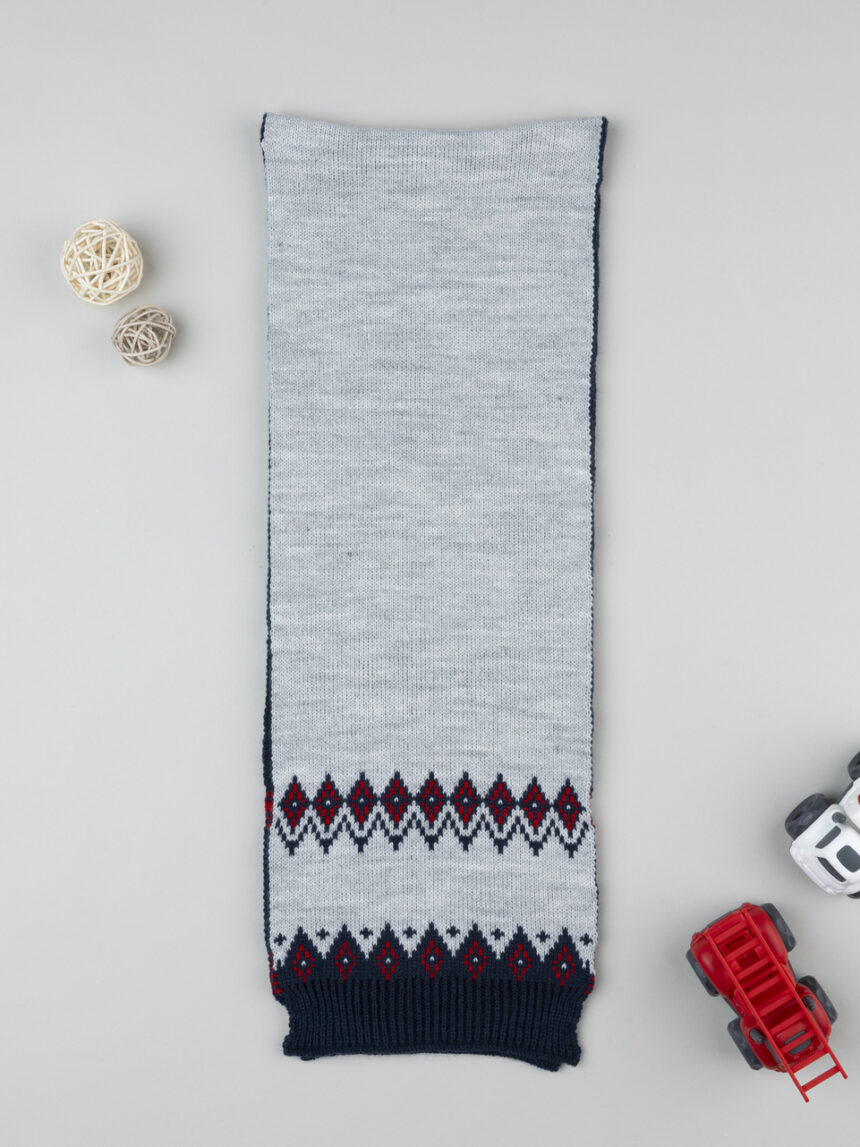 παιδικό κασκόλ γκρι/μπλε για αγόρι - Prénatal