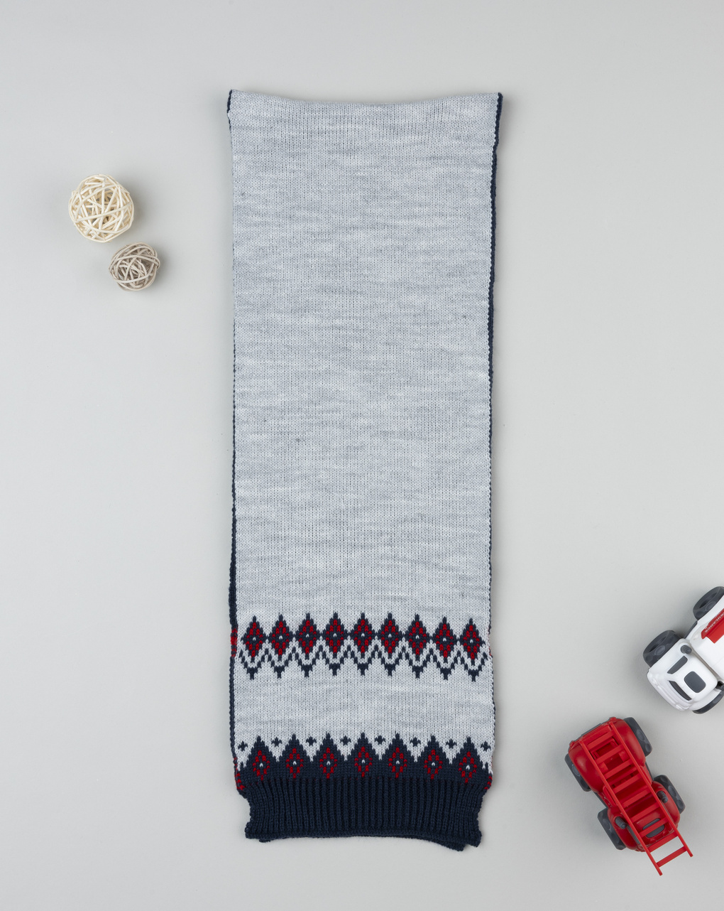 παιδικό κασκόλ γκρι/μπλε για αγόρι