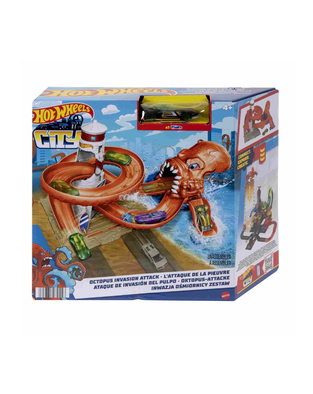 Mattel hot wheels πίστες city με θηρία hdr29 (σχέδια) - Hot wheels