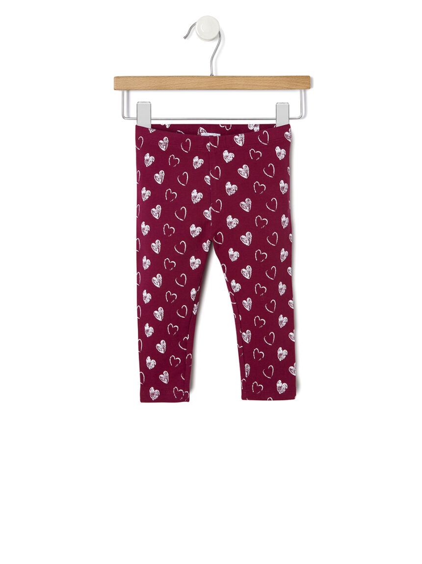 βρεφικό κολάν μπορντώ με καρδούλες για κορίτσι - Prénatal