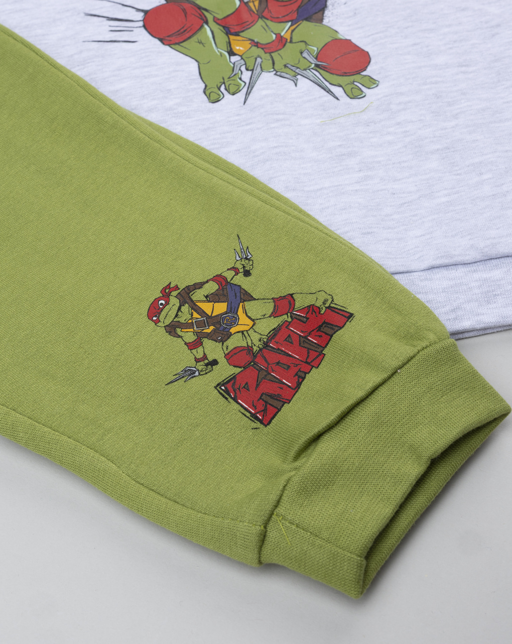 παιδική πιτζάμα γκρι/χακί ninja turtles για αγόρι - Prénatal