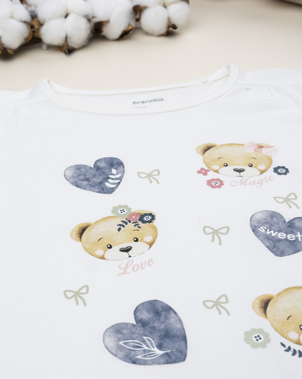 παιδική μπλούζα λευκή με αρκουδάκια για κορίτσι - Prénatal