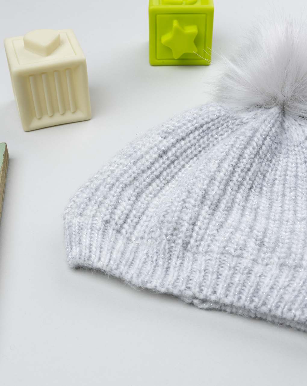 βρεφικό σκουφάκι γκρι με lurex για κορίτσι - Prénatal