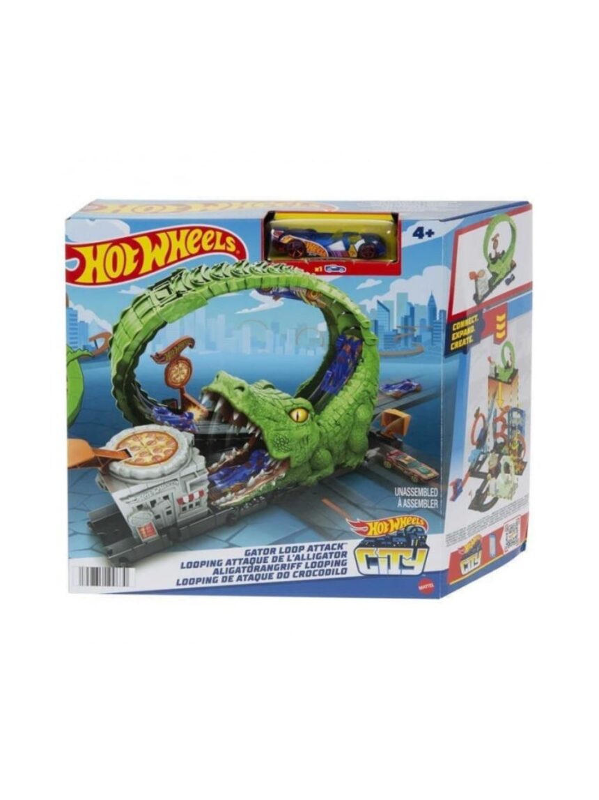 Mattel hot wheels πίστες city με θηρία hdr29 (σχέδια) - Hot wheels