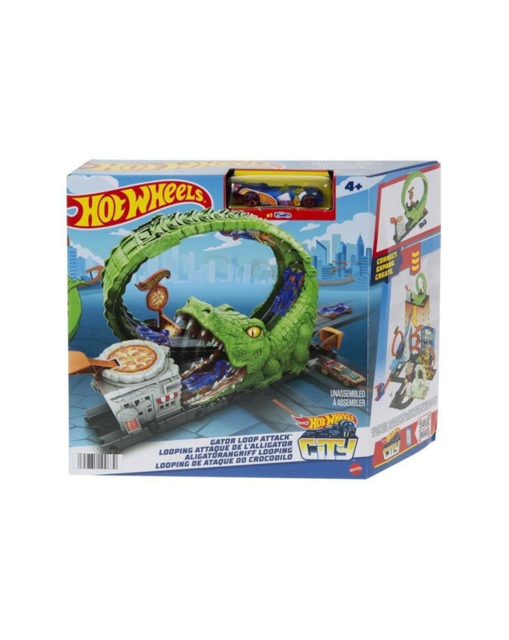 Mattel hot wheels πίστες city με θηρία hdr29 (σχέδια) - Hot wheels