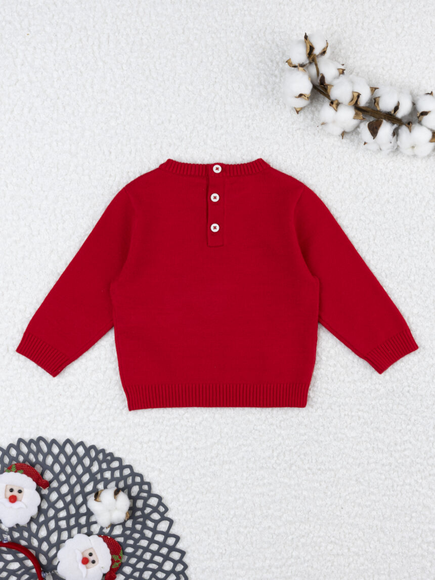 βρεφικό χριστουγεννιάτικο πουλόβερ κόκκινο mickey για αγόρι - Prénatal