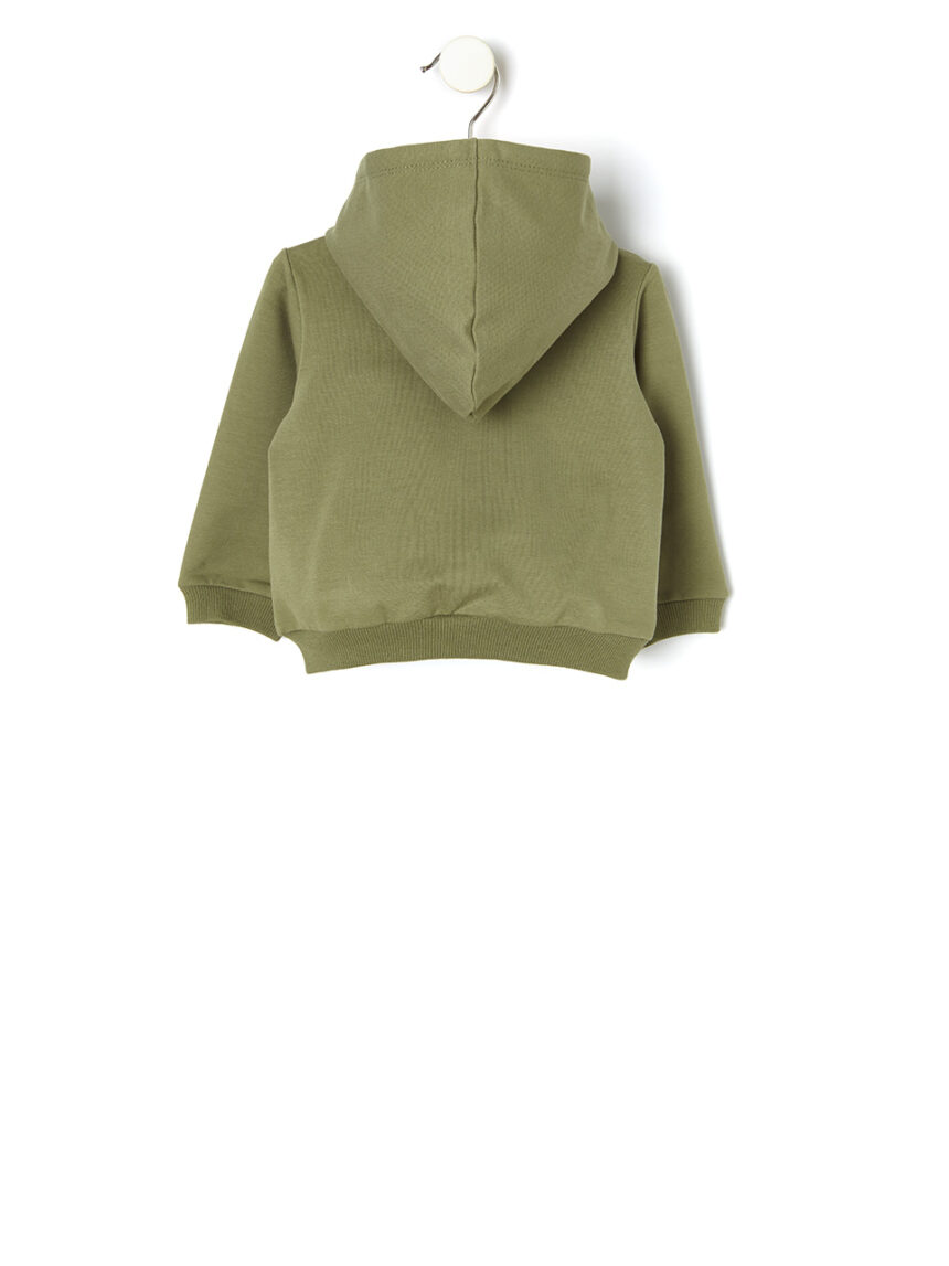 βρεφική ζακέτα φούτερ χακί safari για αγόρι - Prénatal