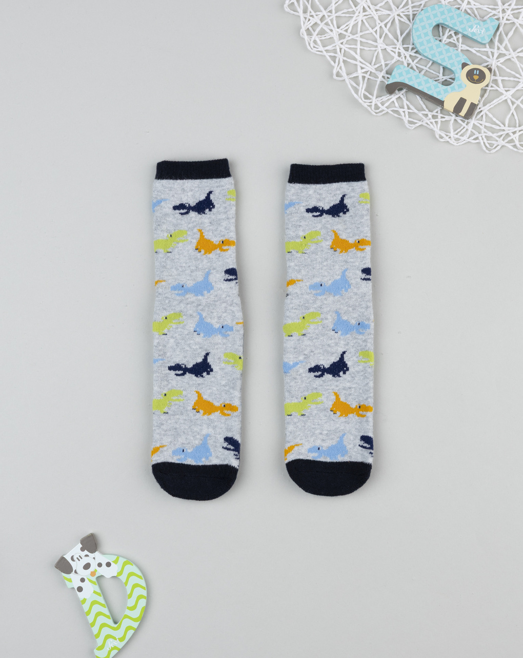 παιδικές αντιολισθητικές κάλτσες dinos για αγόρι