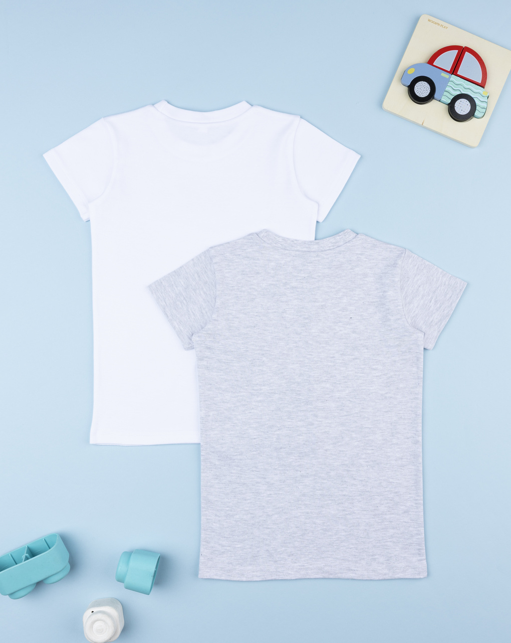 παιδικά φανελάκια λευκό/γκρι race day για αγόρι - Prénatal