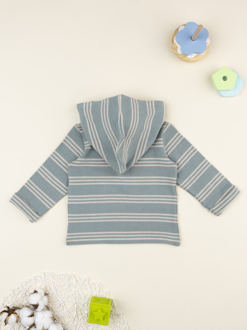 βρεφική μπλούζα πράσινη ριγέ για αγόρι - Prénatal