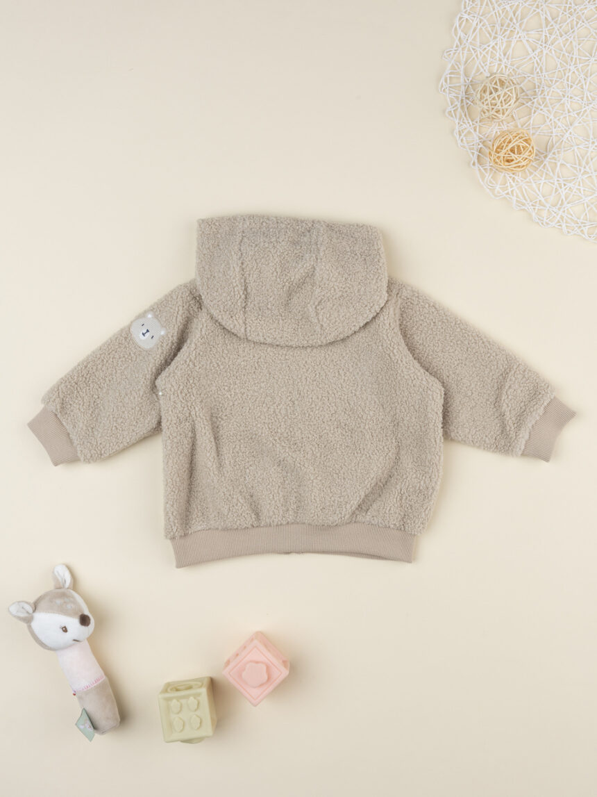 βρεφική ζακέτα μπουκλέ με αρκουδάκι για αγόρι - Prénatal