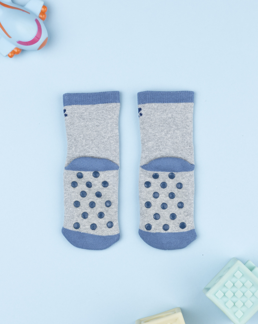 βρεφικές αντιολισθητικές κάλτσες με σκυλάκι για αγόρι - Prénatal