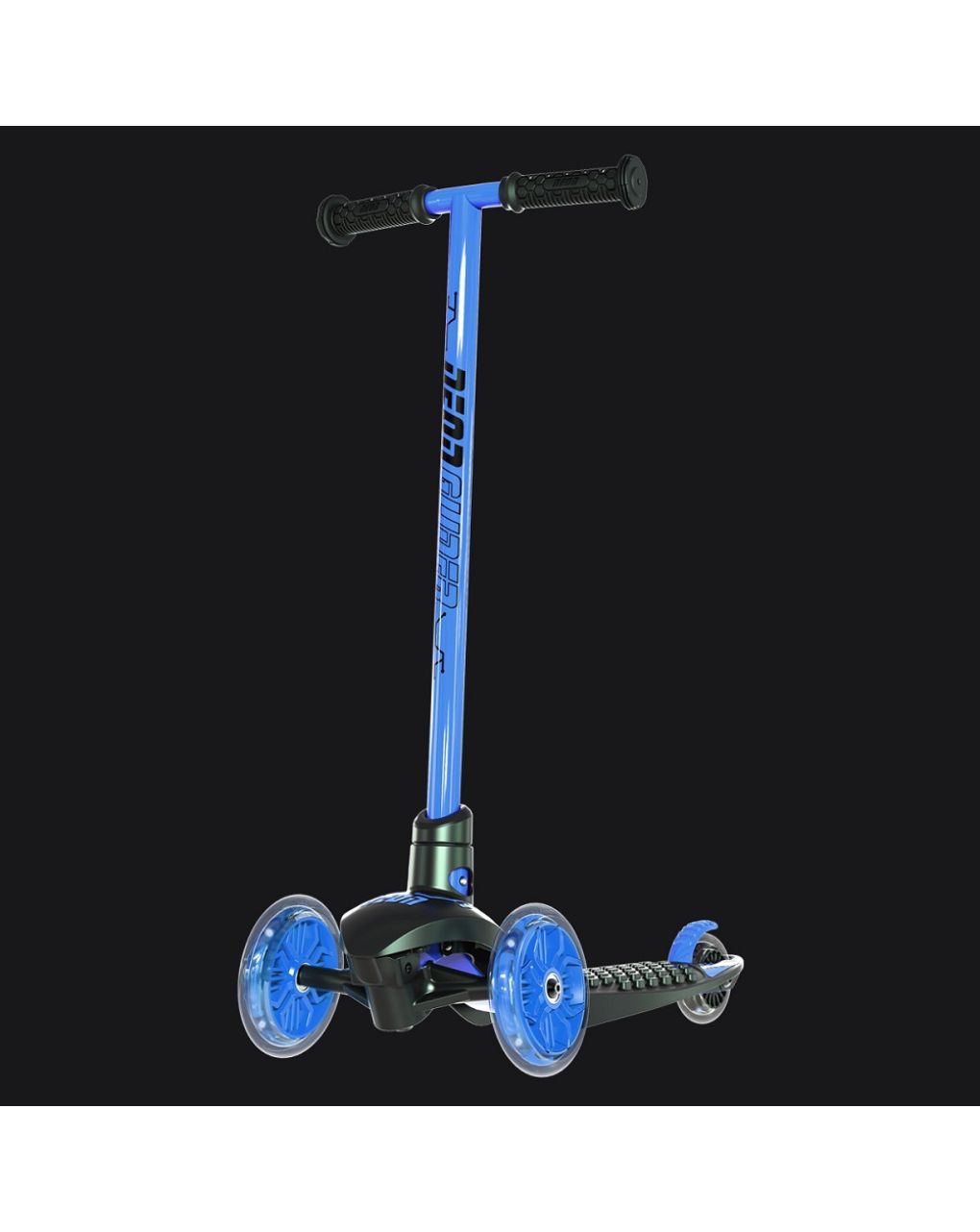 Yvolution πατίνι με 3 τροχούς neon glider led μπλε 53.100964 - Yvolution