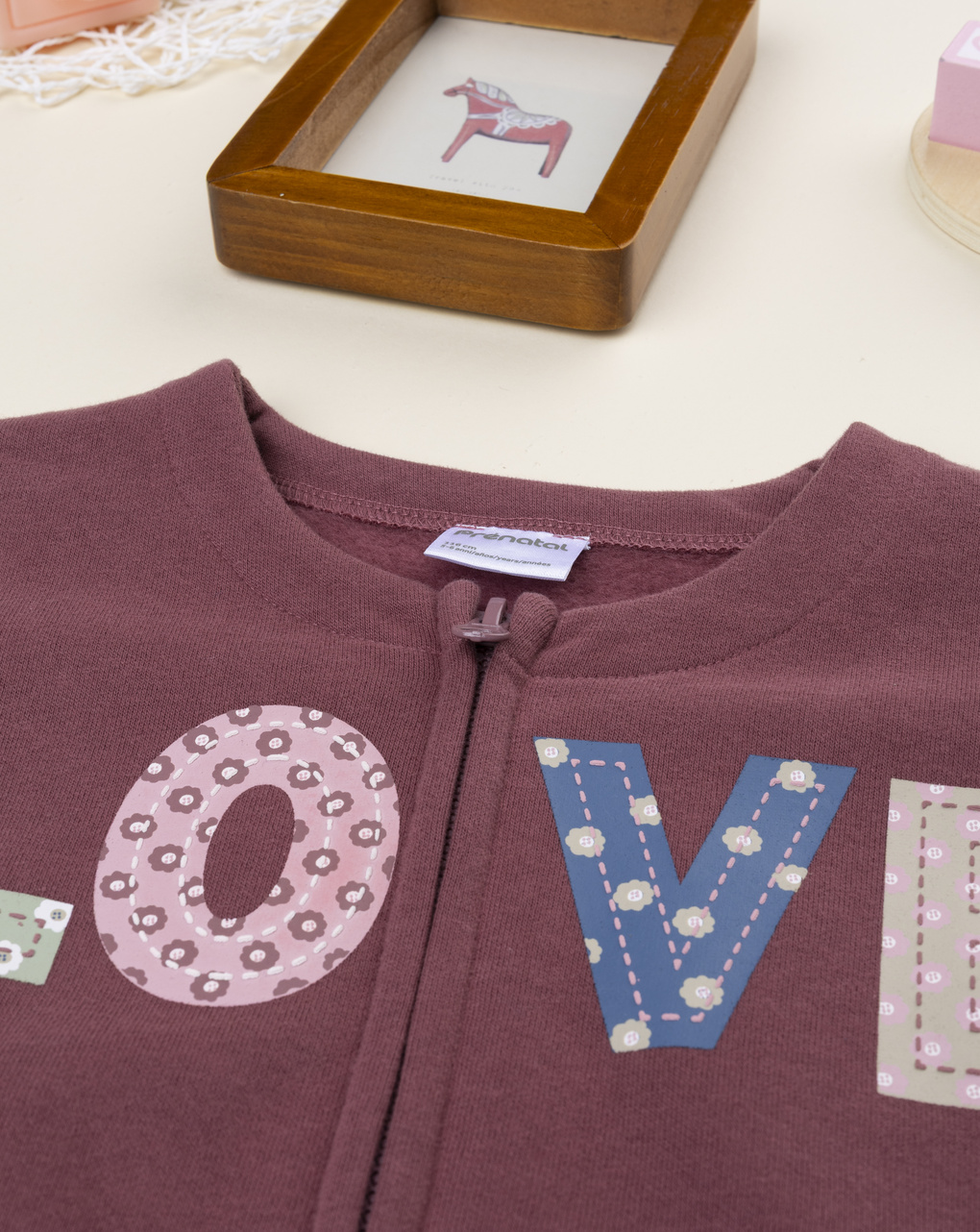 παιδική ζακέτα φούτερ σάπιο μήλο love για κορίτσι - Prénatal