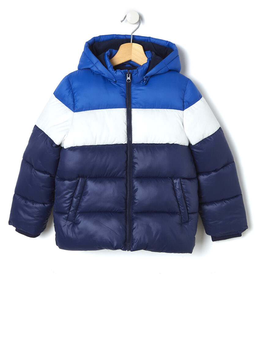 παιδικό μπουφάν puffer ριγέ μπλε για αγόρι - Prénatal