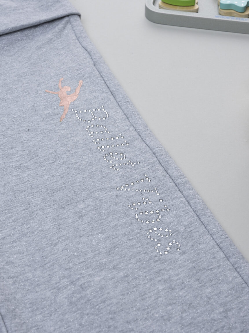 παιδικό παντελόνι φόρμας γκρι μπαλαρίνα για κορίτσι - Prénatal