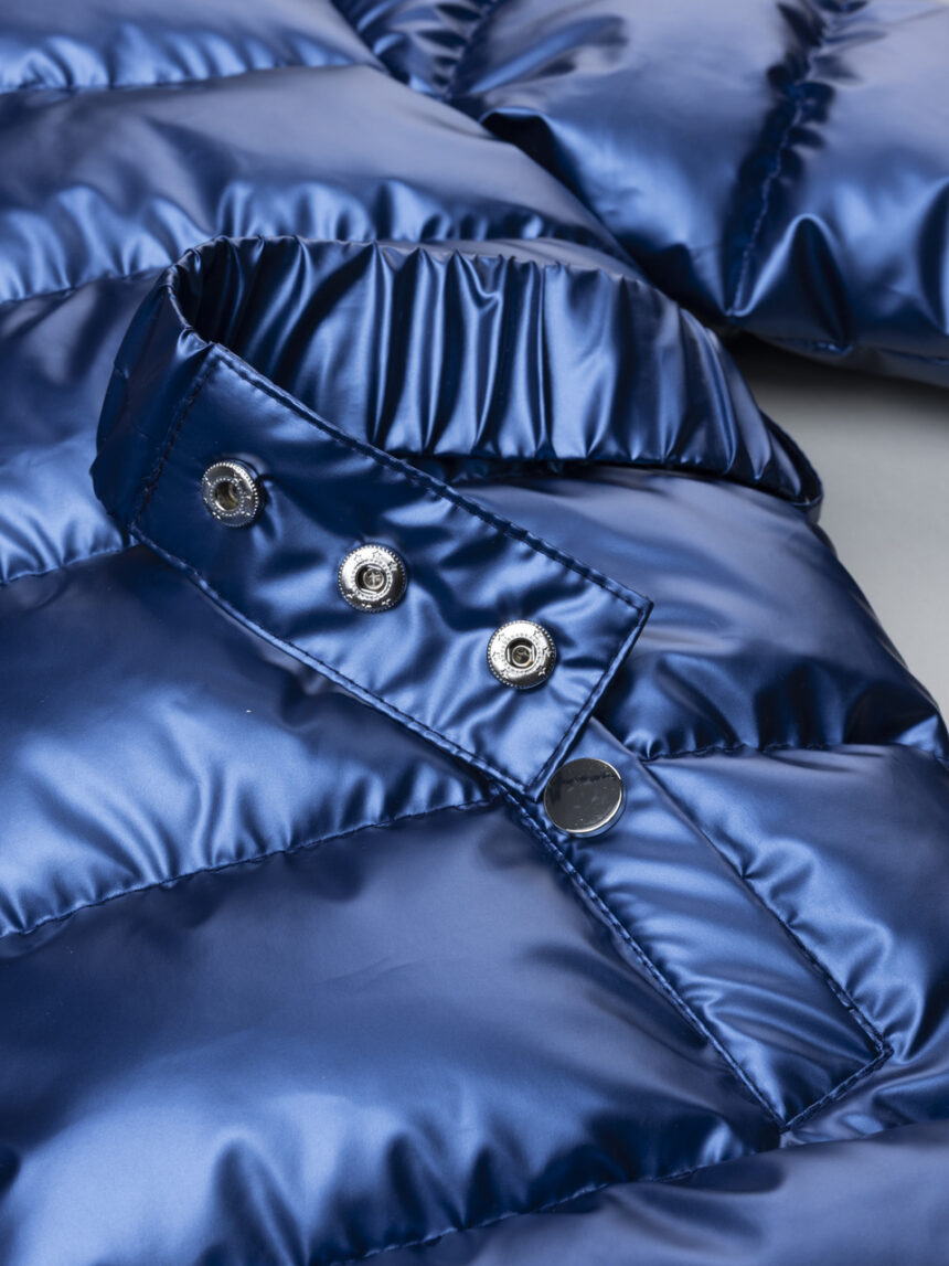 παιδικό μπουφάν puffer μπλε metallic για κορίτσι - Prénatal