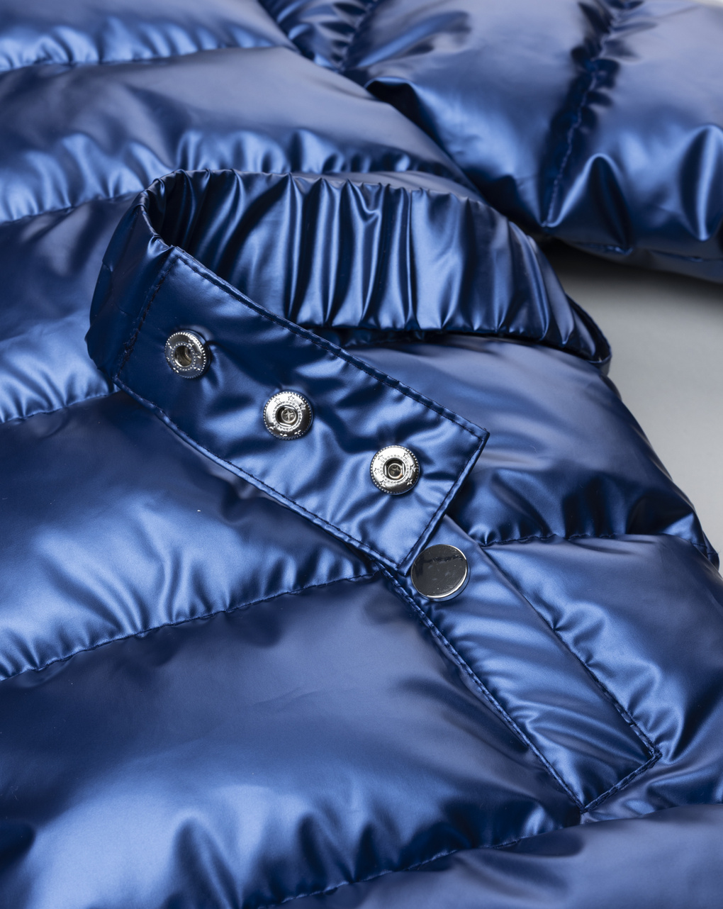 παιδικό μπουφάν puffer μπλε metallic για κορίτσι - Prénatal