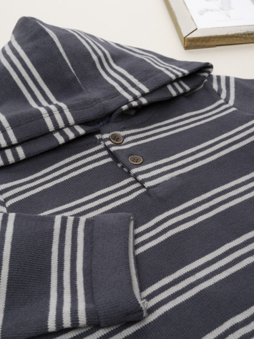 βρεφική μπλούζα γκρι ριγέ για αγόρι - Prénatal