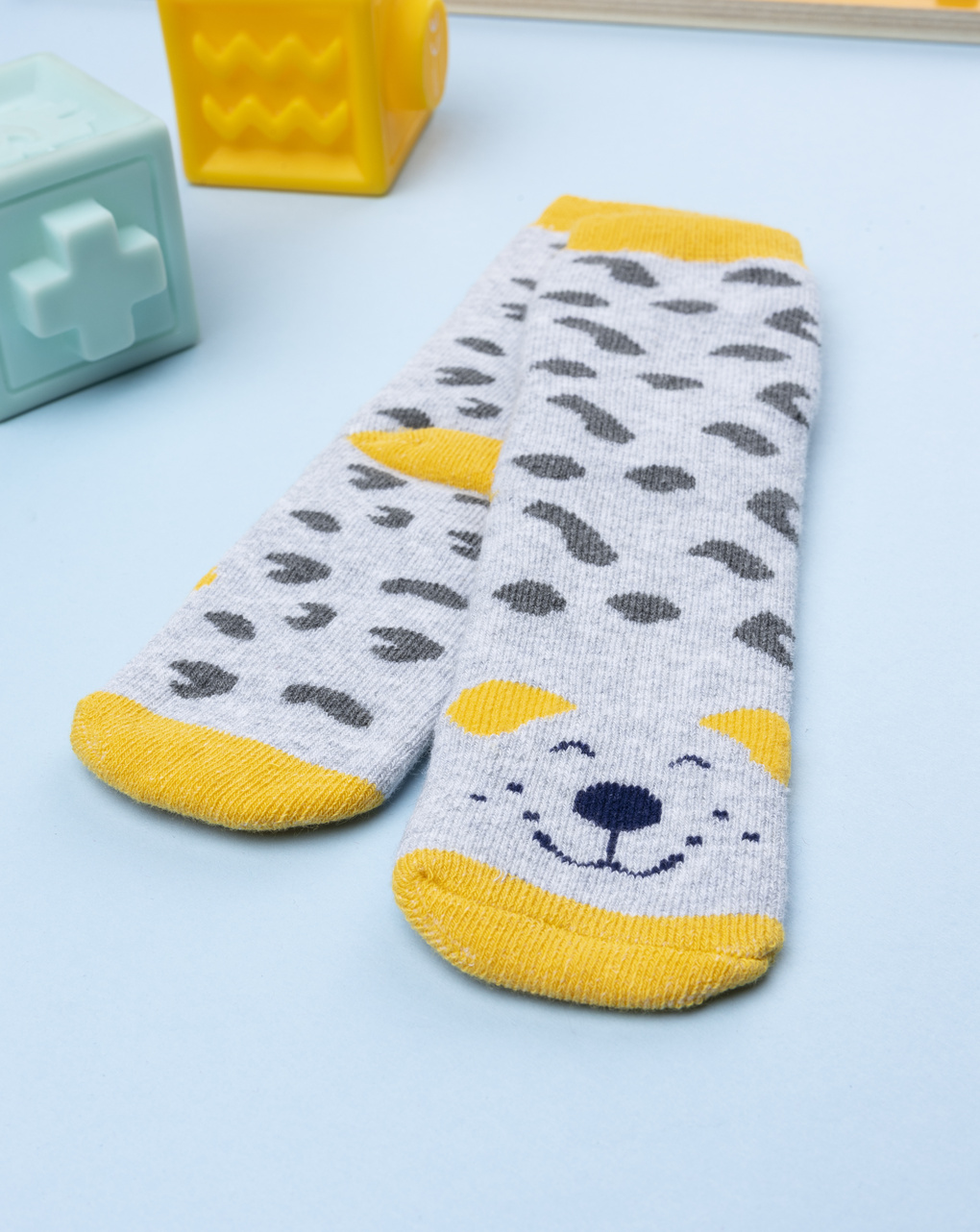 βρεφικές αντιολισθητικές κάλτσες με σκυλάκια για αγόρι - Prénatal