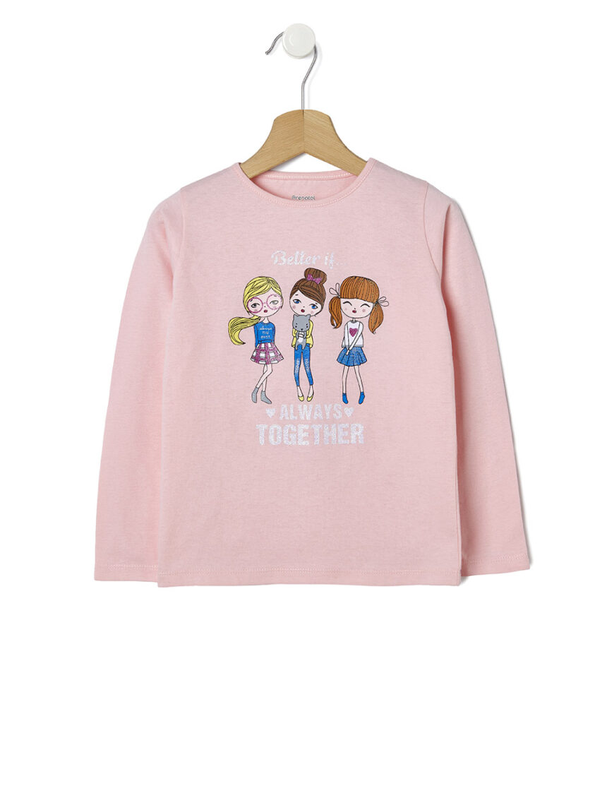 παιδική μπλούζα ροζ always together για κορίτσι - Prénatal