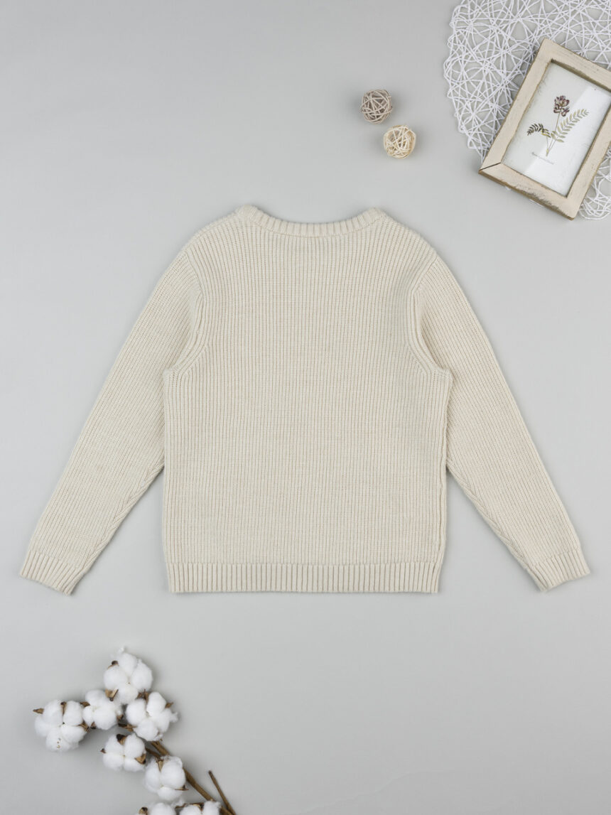 παιδική μπλούζα πλεκτή μπεζ για αγόρι - Prénatal