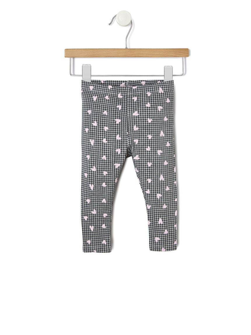 βρεφικό κολάν pied de poule με καρδούλες για κορίτσι - Prénatal