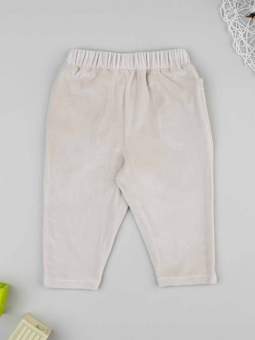 βρεφικό παντελόνι φόρμας σενίλ μπεζ dear για κορίτσι - Prénatal