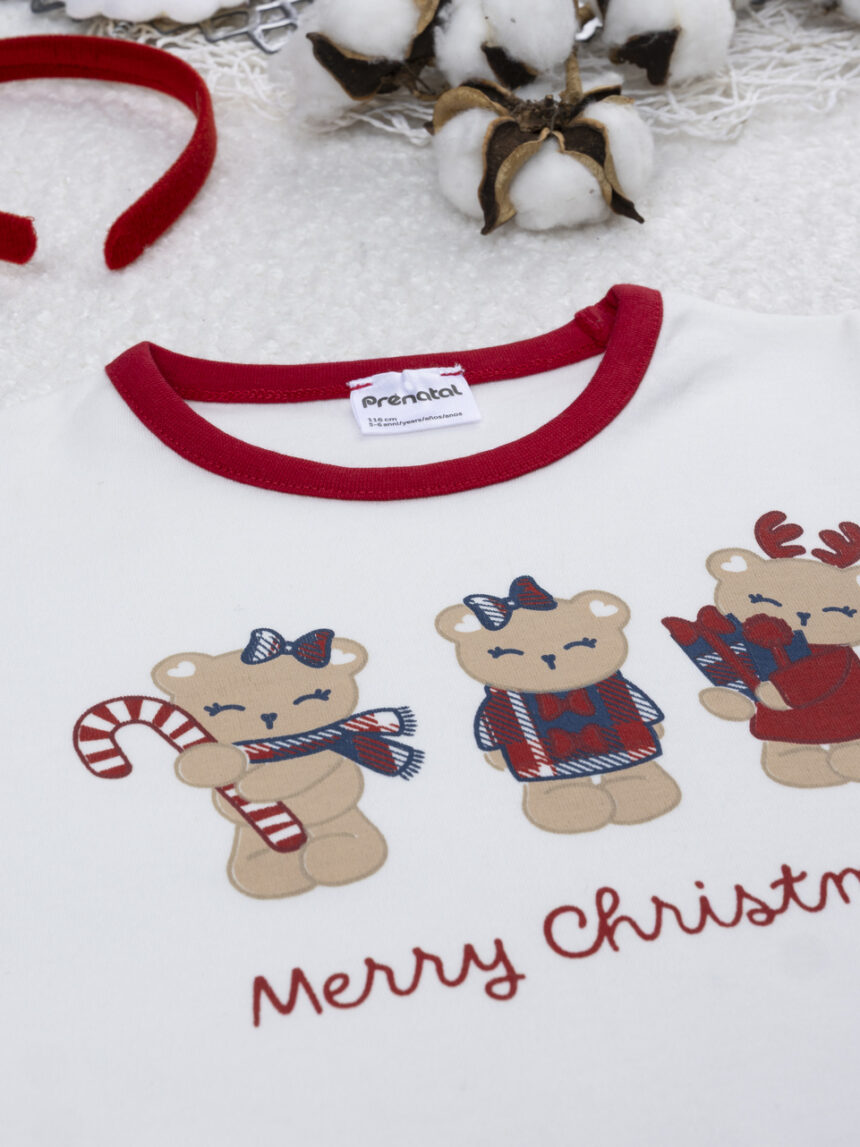 παιδική χριστουγεννιάτικη πιτζάμα teddies για κορίτσι - Prénatal