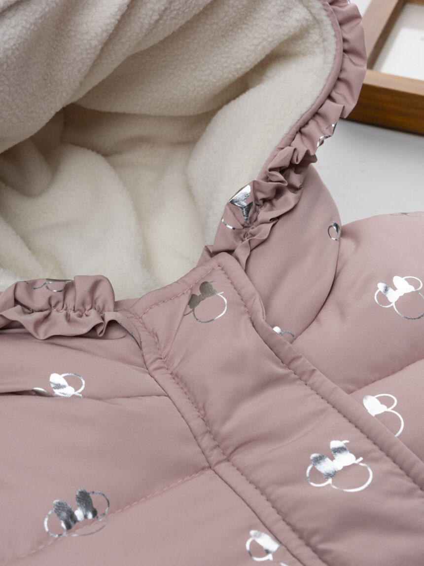 βρεφικό μπουφάν puffer ροζ minnie για κορίτσι - Prénatal