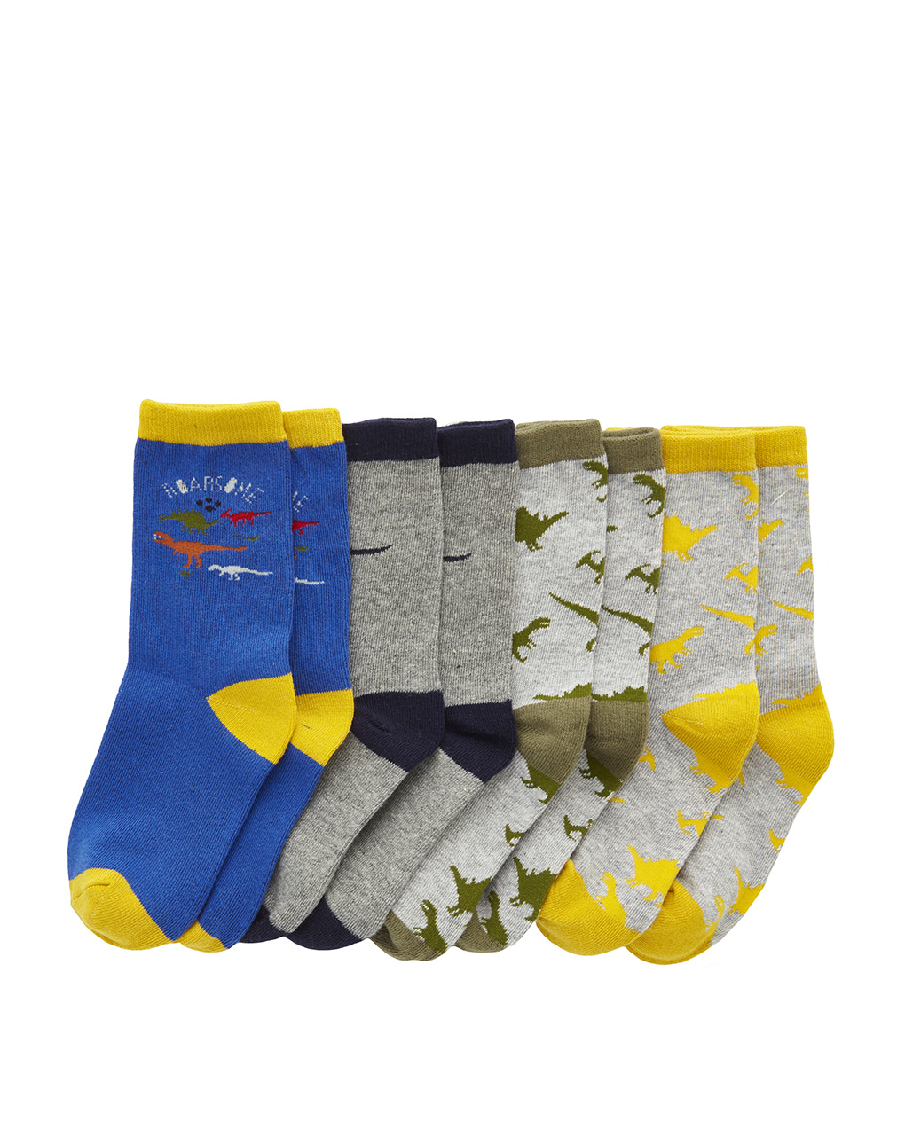 παιδικές κάλτσες με δεινόσαυρους πακέτο x4 για αγόρι