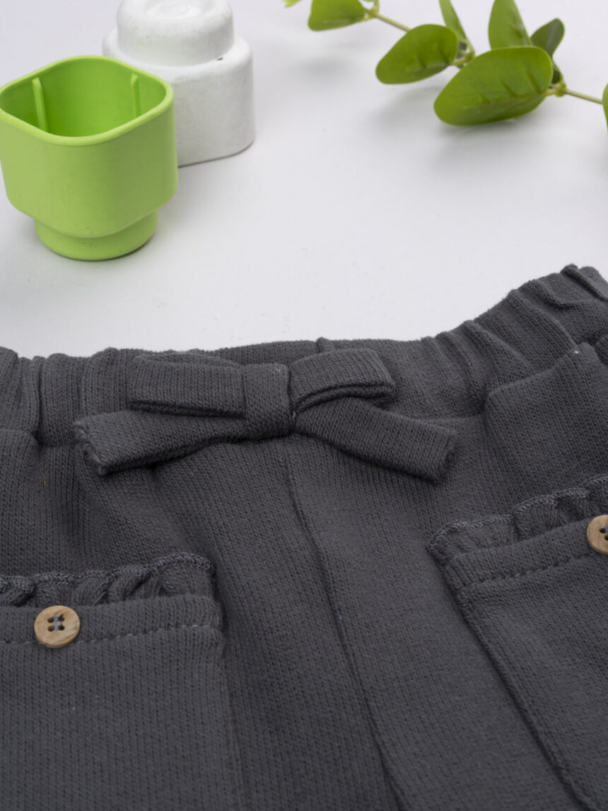 βρεφικό παντελόνι φόρμας γκρι με τσέπες για κορίτσι - Prénatal