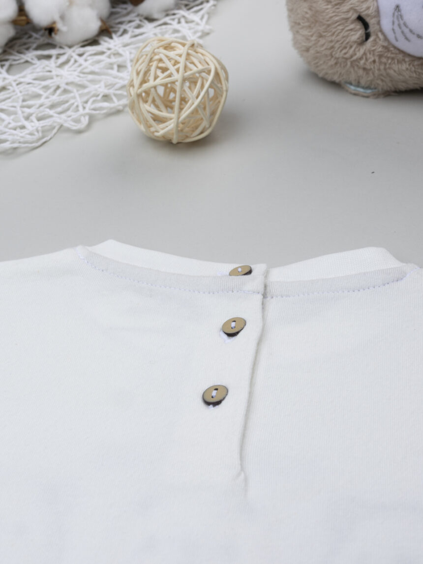 βρεφική μπλούζα λευκή με αρκουδάκια για αγόρι - Prénatal