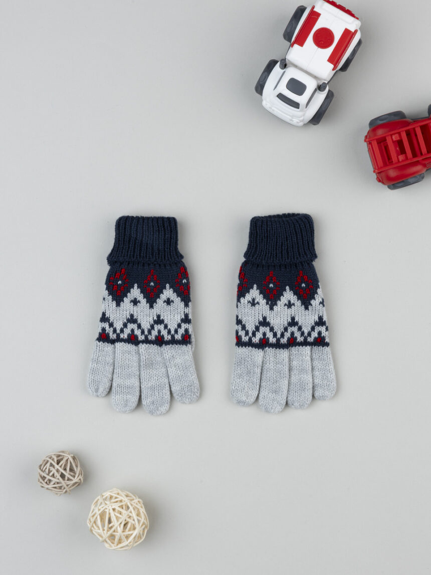 παιδικά γάντια γκρι/μπλε για αγόρι - Prénatal