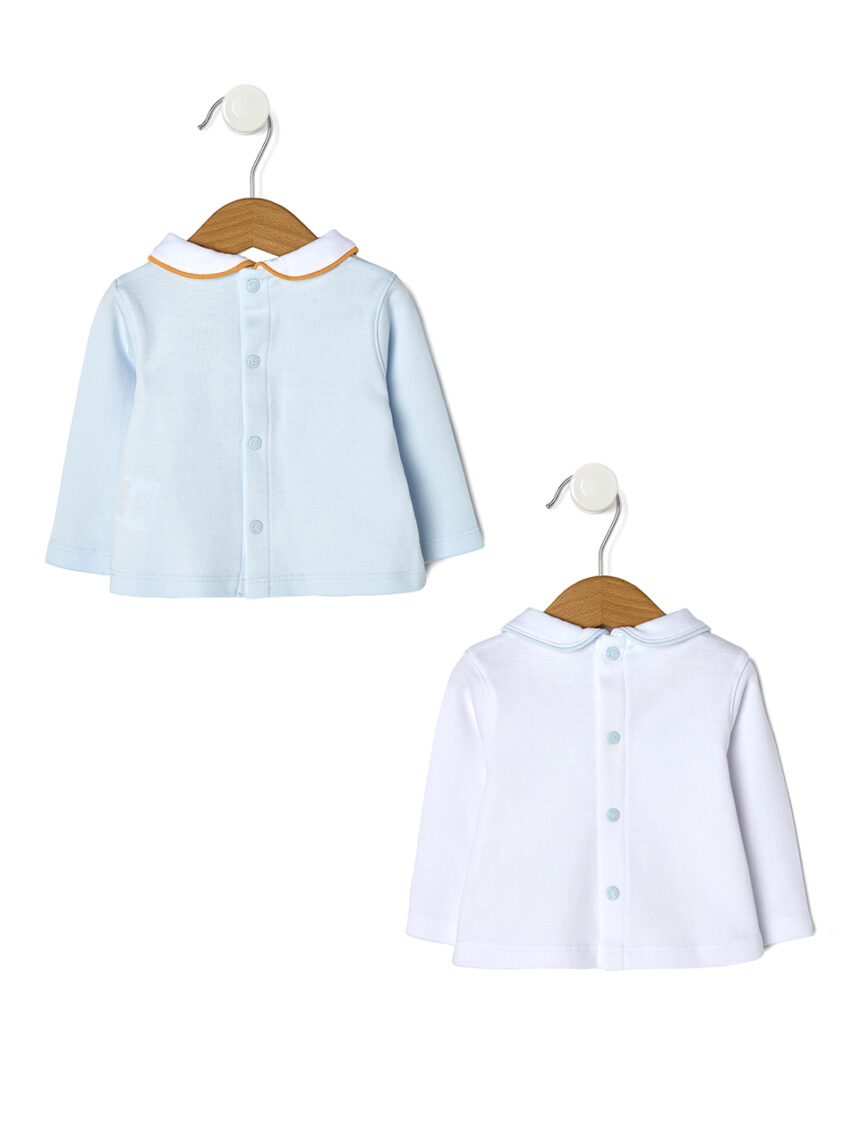 βρεφικά μπλουζάκια με ζωάκια πακέτο x2 για αγόρι - Prénatal