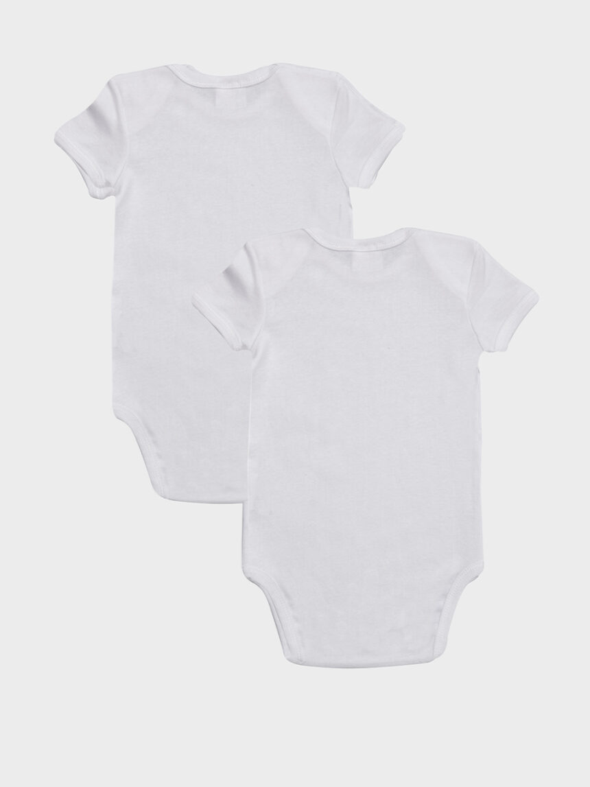 βρεφικά κορμάκια πακέτο x2 λευκά unisex - Prénatal