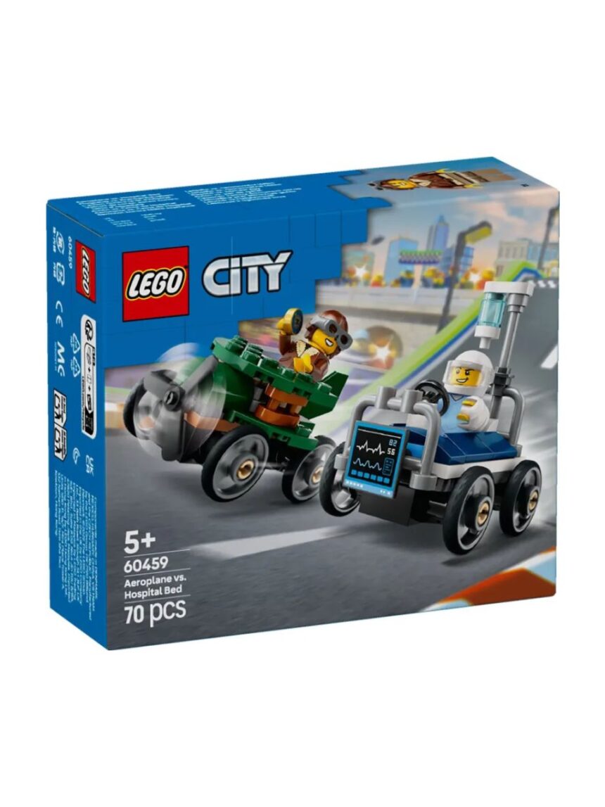 Lego city airplane vs. hospital bed race car pack 60459 - Lego